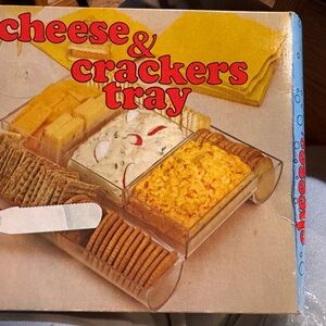 Cheese and Crackers Tray Set 1980s